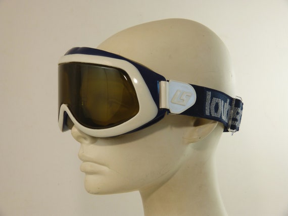 White & Navy Blue LOUBSOL Ski Goggles Unisex Winter Sports 