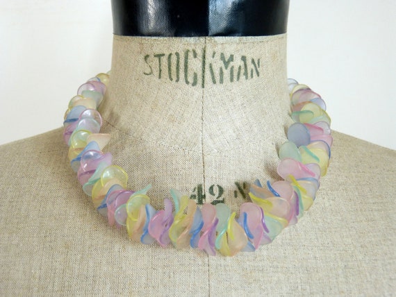 Wavy & flat disks statement choker necklace - pas… - image 1