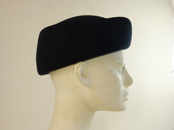 Navy Blue Wool Felt LINE DAVRIL Paris 