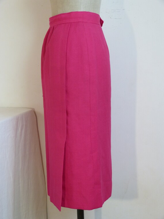 Fuchsia pink PAULINE Paris midi pencil skirt - bi… - image 5