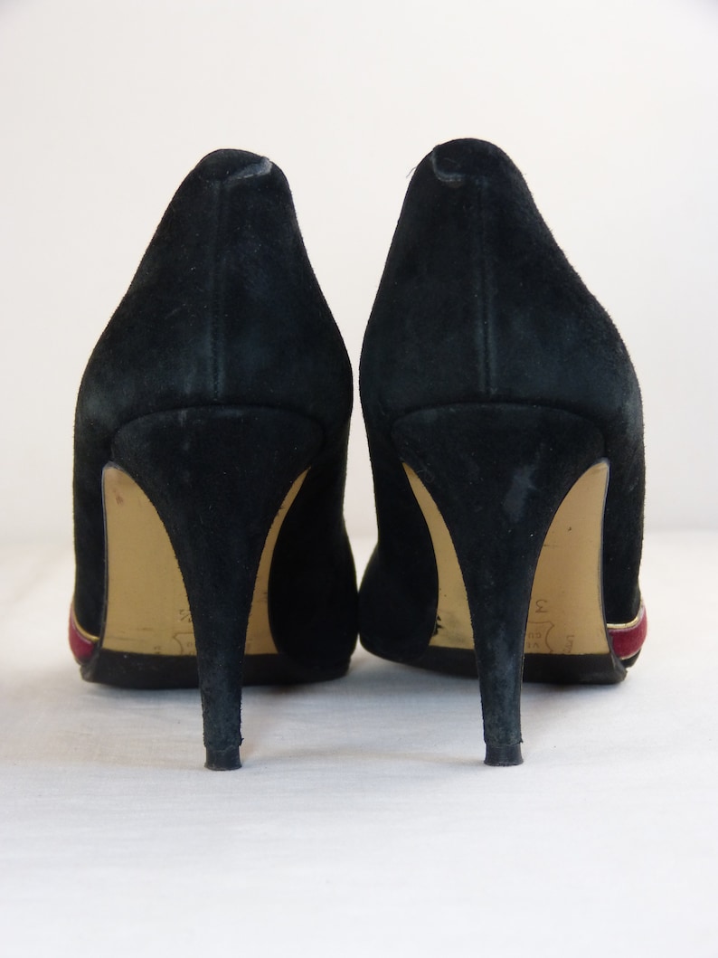 Ballerines En Cuir Velours – Jean-Claude MONDERER – Taille 37 – Noir – Neuf Sans Boîte