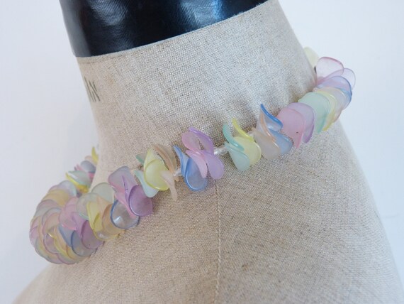 Wavy & flat disks statement choker necklace - pas… - image 7