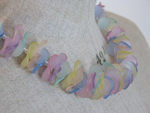 Wavy & flat disks statement choker necklace - pas… - image 4