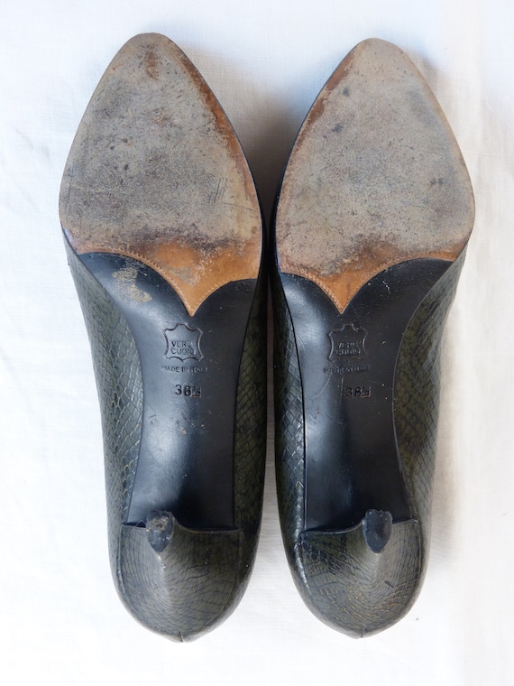 Python YSL Yves Saint Laurent Paris high heel sho… - image 6