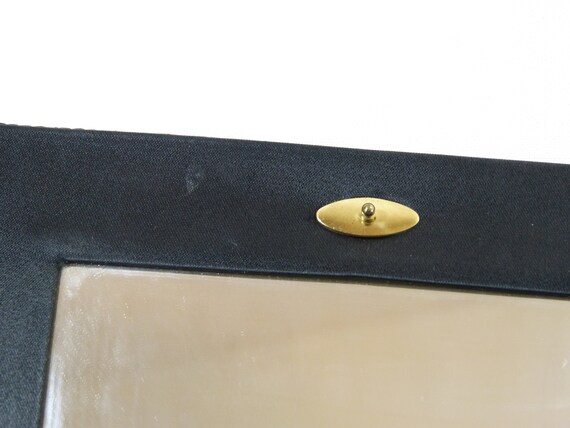 Black satin clutch with ribbon embroideries - mid… - image 7