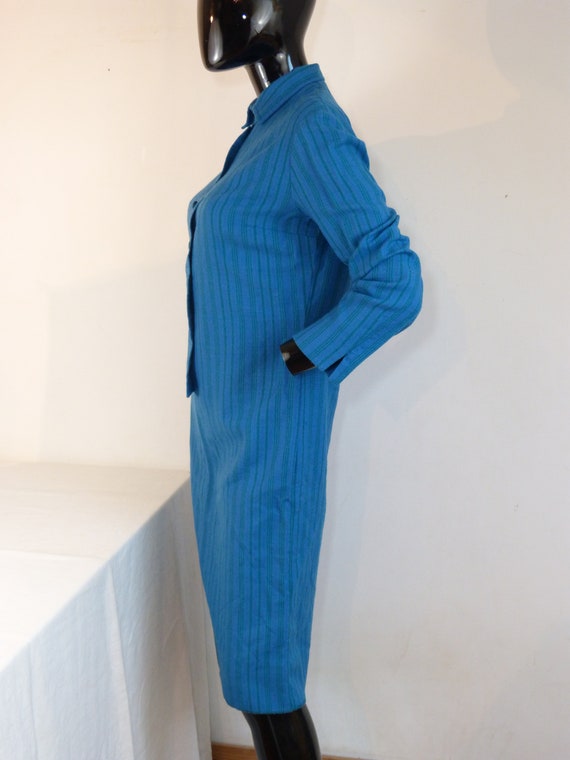 JAEGER London wool shirt dress with matching scar… - image 5