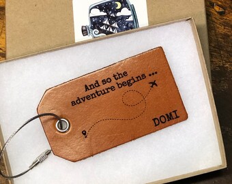 Stay LIT Burning Church Leather Luggage Tag Travel ID Label For Baggage Suitcase