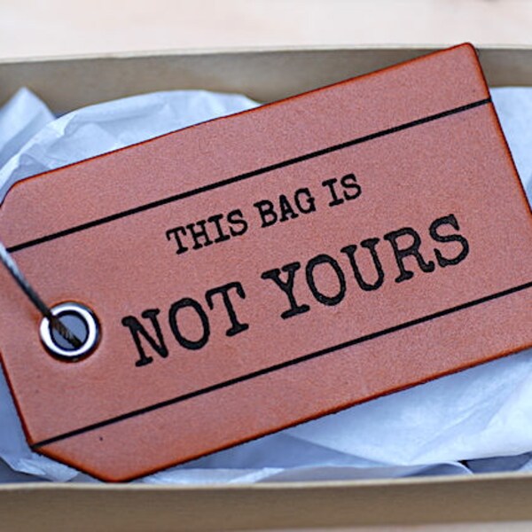 Leather Luggage Tag Etsy