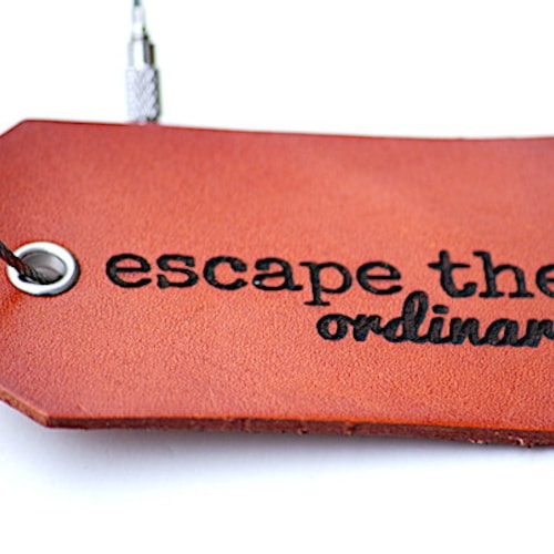 Leather Luggage Tag Travel Gift Retirement Gift Etsy