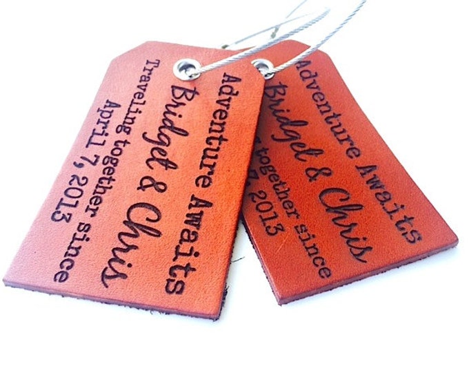 Third Anniversary Gift for Her Luggage Tag Leather Gift for Etsy