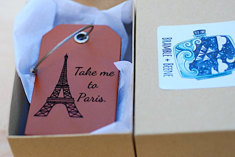Take Me To Paris French Paris Luggage Bag Tag Etsy