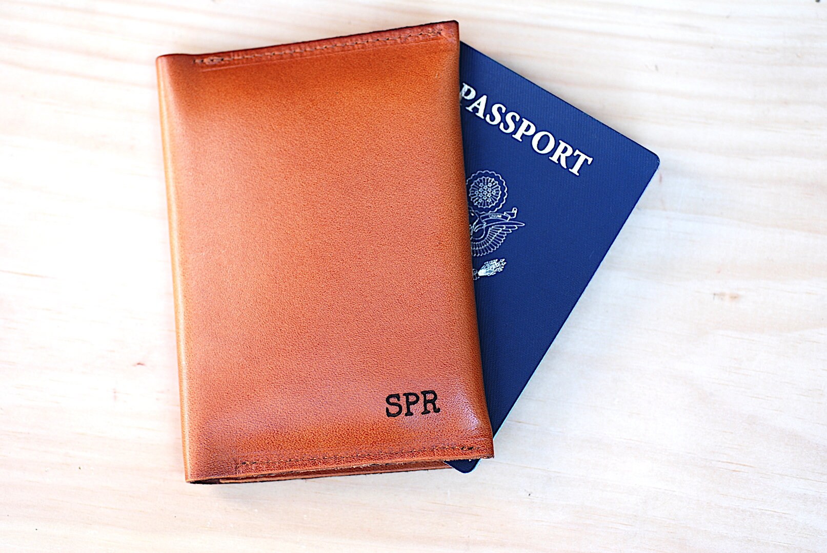 Personalized World Map Leather Passport Cover, Travel Gift, World Map