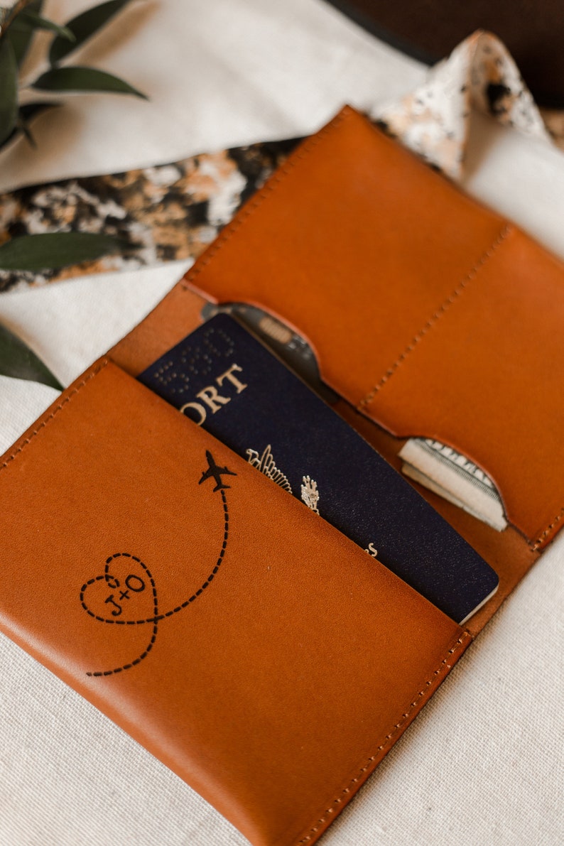 Passport Cover Wedding Gift Set for Couple Bride Groom Etsy