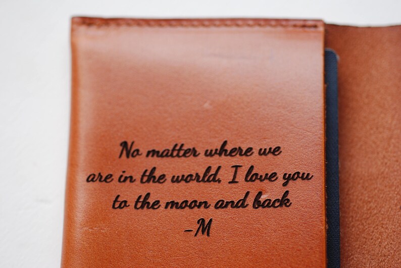 Third Wedding Anniversary Gift Leather Passport Holder for Etsy