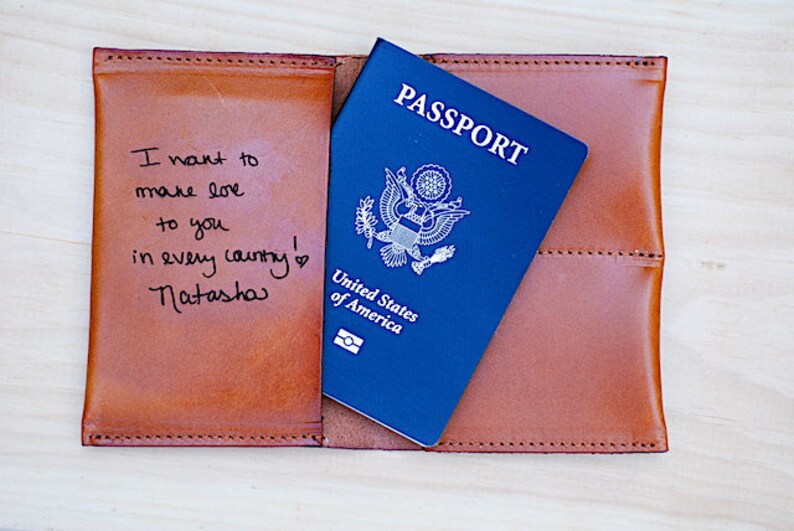Personalized Letter Passport Cover Third Anniversary Gift Etsy