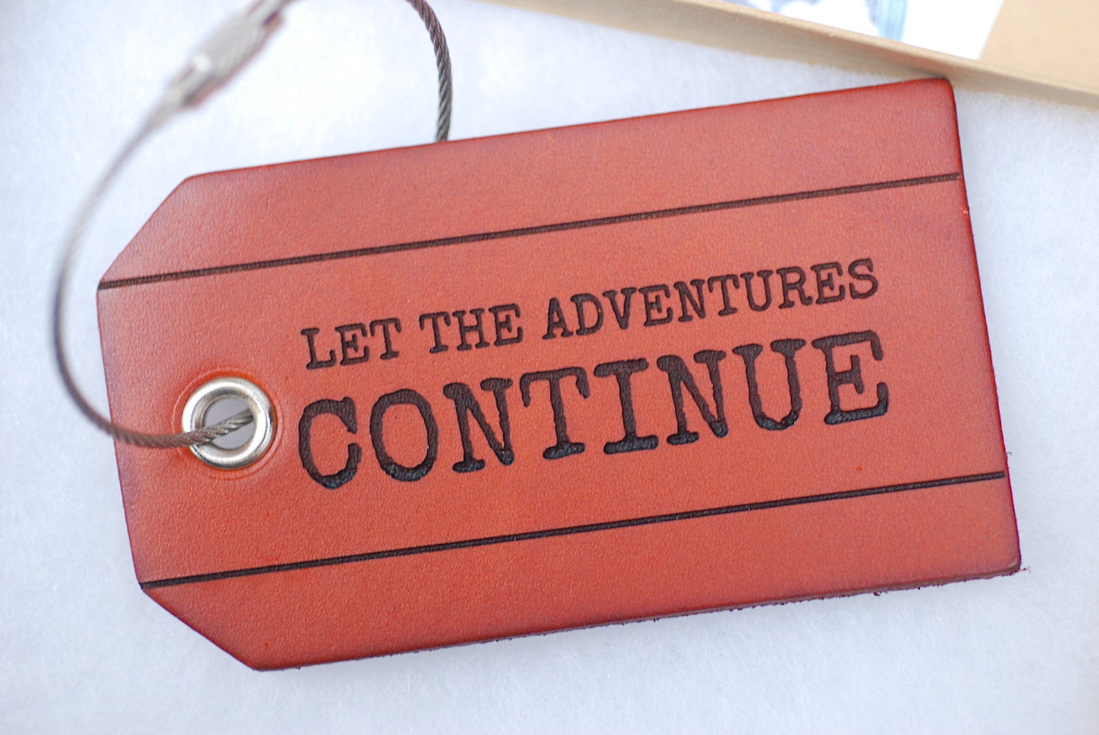 Let the Adventures Continue Travel Tag Mr and Mrs Travel Etsy