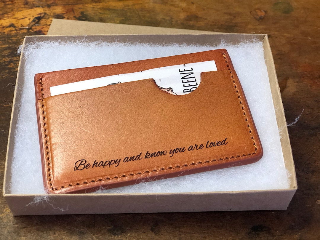Custom Quotes for Him Slim Wallet Credit Card Wallet DAD Etsy