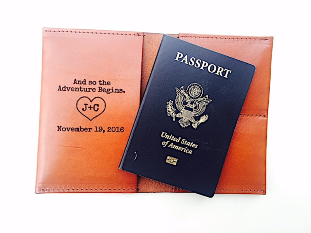 Custom Leather Passport Wallet Genuine Leather Travel Etsy