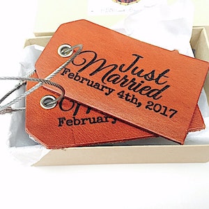 Just Married Luggage Tag New Wife Husband Gift Baggage | Etsy