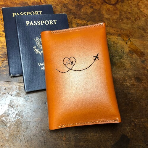 Third Wedding Anniversary Gift Leather Passport Holder for Etsy