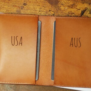 Double Passport Australia and USA Citizenship gift, dual Citizen gift, Passport for New Citizen, Naturalization gift, Leather Passport