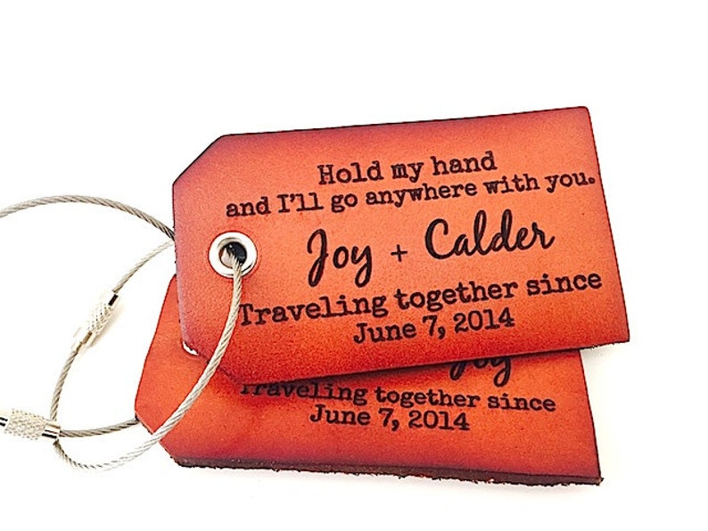 Leather Luggage Tags Wedding Favor Luggage Tags in Bulk Etsy