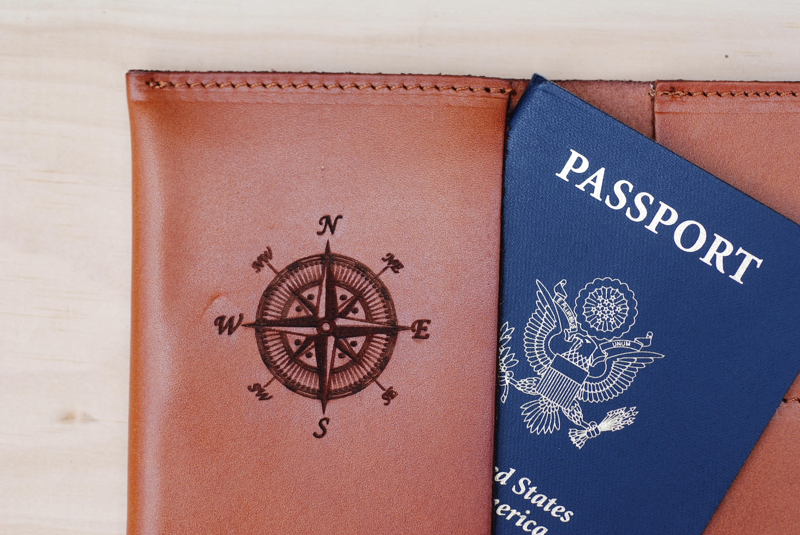 Personalized Passport Holder Monogramed Passport Wallet Etsy