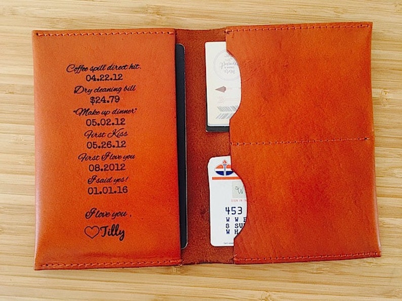 Leather Passport Holder Husband Boyfriend Gift Third Leather Etsy