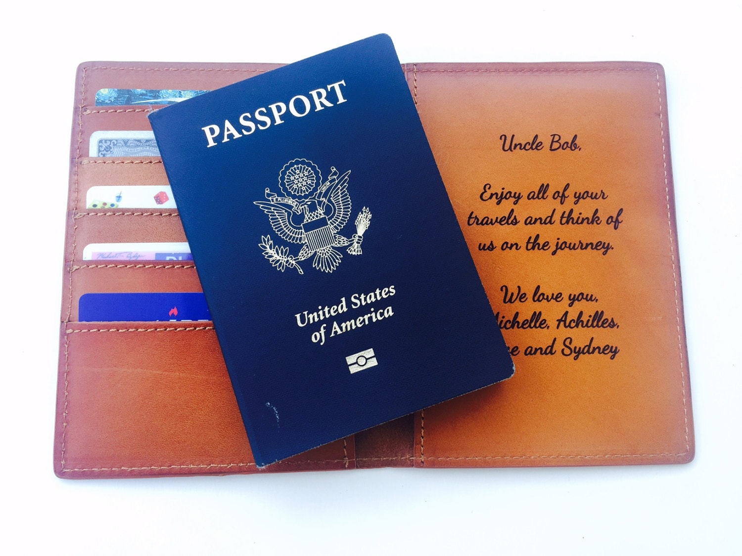Leather Passport Wallet For Him Double Passport Holder Etsy