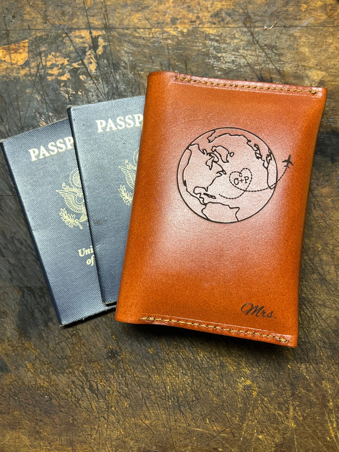 Gift for Couple Custom Passport Holder Holds Two Passports Etsy