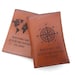 Passport Cover Quote, Leather Passport Holder, Passport Case, Personalized Passport Cover, Student Abroad Travel Gift, Compass Passport, 