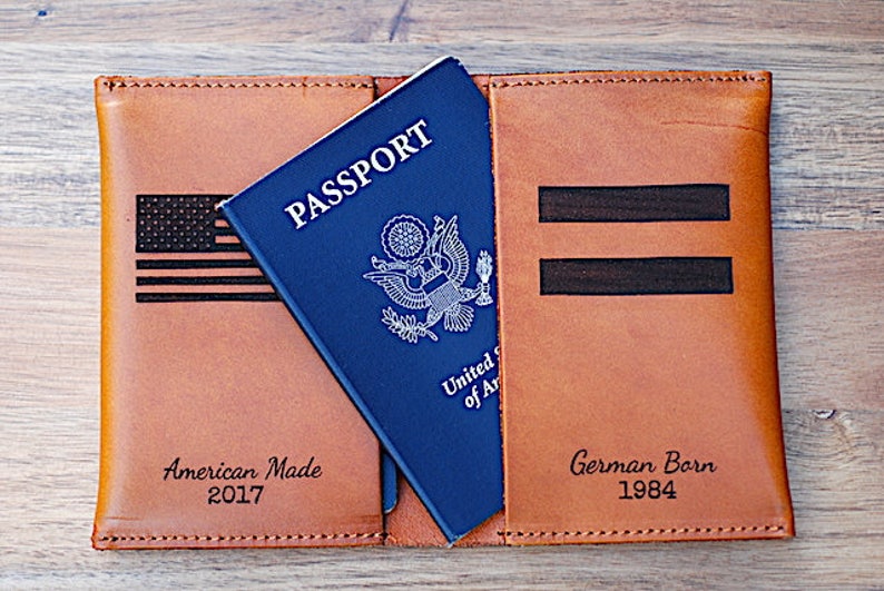 New Citizen Gift German Dual Passport Holder American Etsy