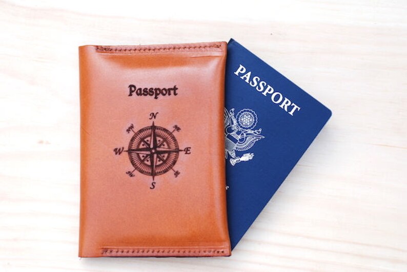 Third Wedding Anniversary Gift Leather Passport Holder for Etsy