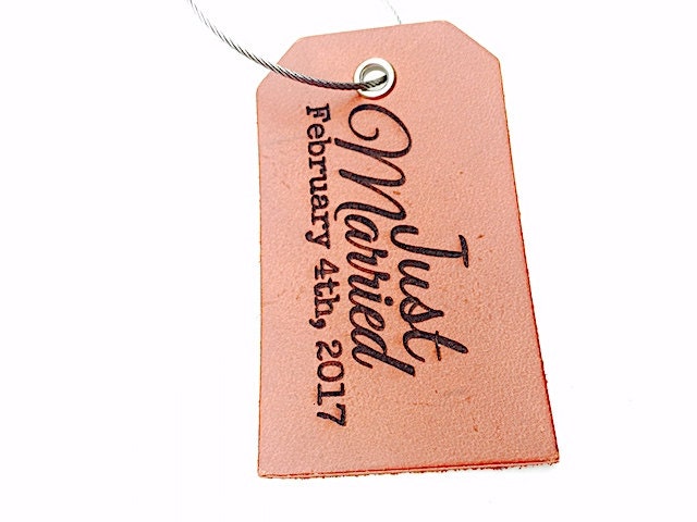 Just Married Luggage Tag New Wife Husband Gift Baggage | Etsy