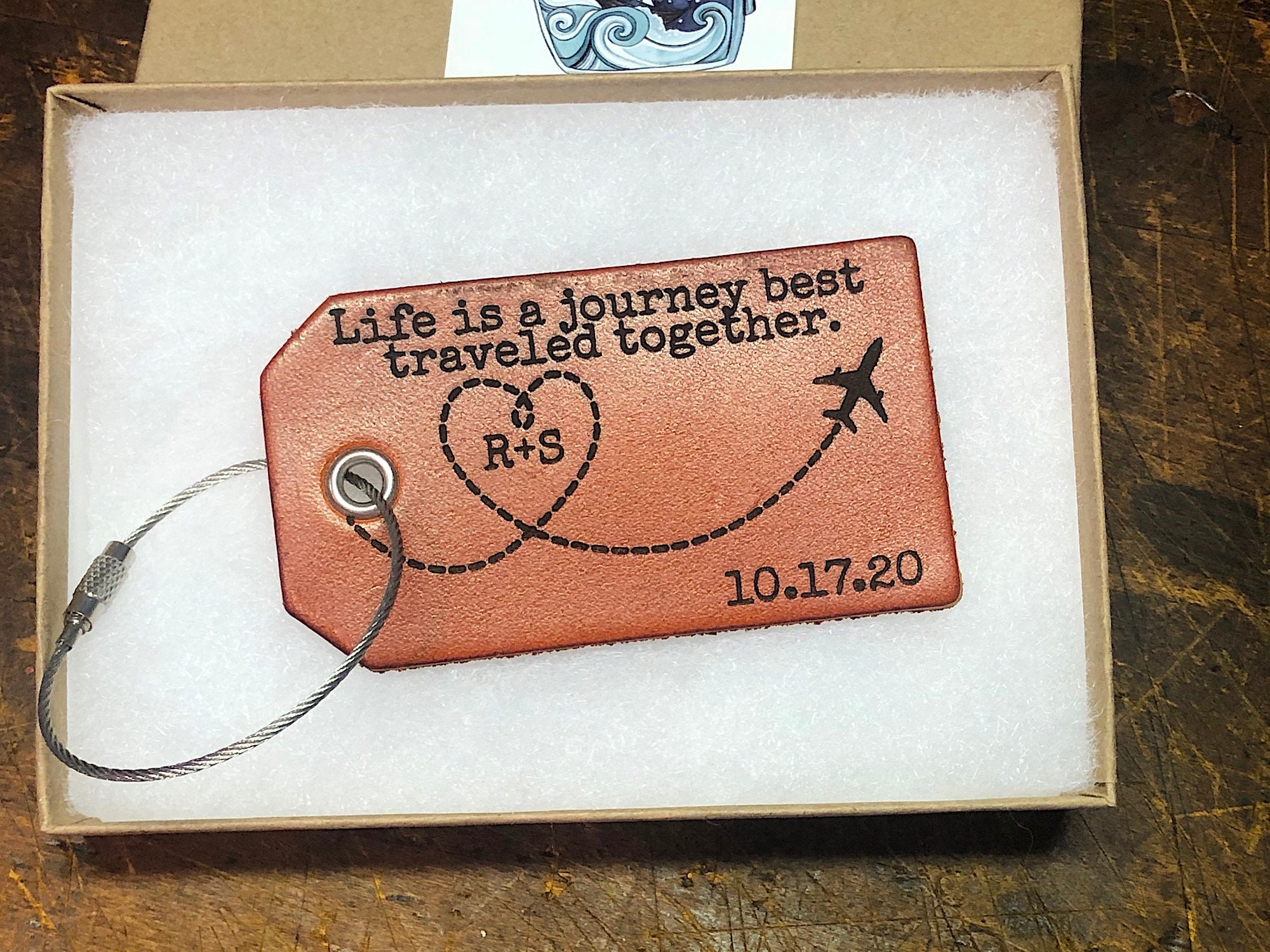Life is a Journey Anniversary Leather Gift Luggage Tag Etsy