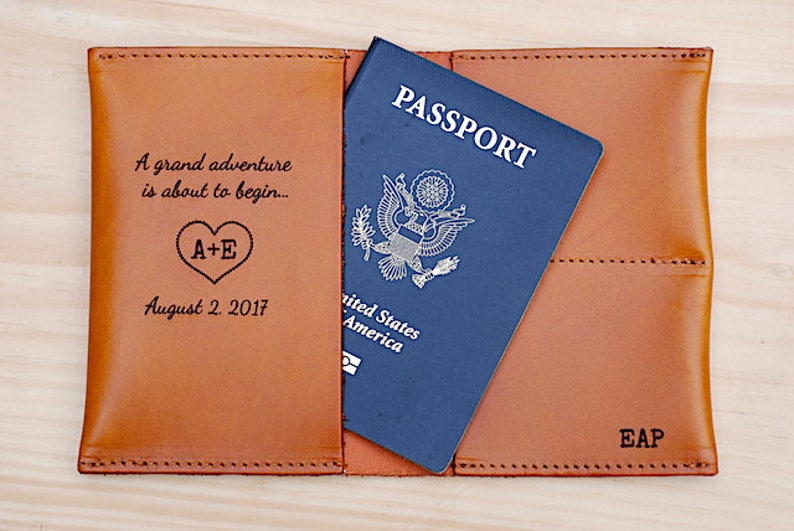Passport Keeper Three Year Anniversary Gift Leather Little Etsy
