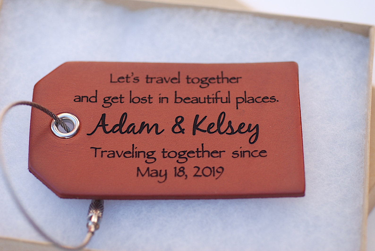 Bridal Shower Gift Leather Luggage Tag With Quote Bridal Etsy
