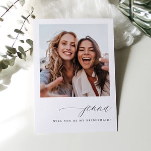 Will You Be My Bridesmaid | Bridesmaid Proposal Card | Bridesmaid Gift | Photo Bridesmaid Proposal | Modern Elegant Wedding