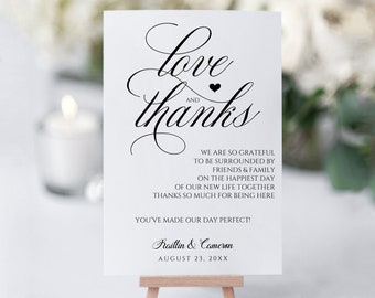 Wedding Thank You Cards | Flat Thank You Card Template | Printable Thank You Card Tables | Royal Calligraphy | EDITABLE TEXT PDF - Download