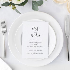 Notes de remerciement pour mariage | Lettre de bienvenue avec remerciement | Carte de bienvenue de mariage pour table | Mariage élégant | Cartes de bienvenue à la réception