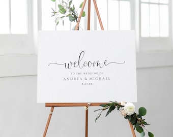 Backyard Wedding Welcome Sign | Rustic Engagement or Shower | Wedding Sign Template | EDITABLE - Download PDF |  Send to Print Shop -3 Sizes