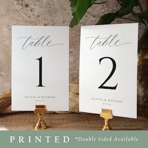 PRINTED Table Numbers | Table Cards | Wedding Table Card | Double Sided Table Numbers | Table Numbers Wed | Table Number Printing