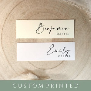 Name Cards | Printed Name Cards for Wedding | Menu Name Cards | Modern Minimalist Place Cards | Wedding Place Cards | Modern Handwriting