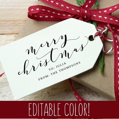 Personalized Printable Christmas Gift Tags Template - Etsy
