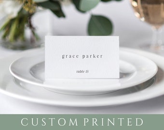Printed Place Cards, Minimal Place Cards, Wedding Place Cards, Simple Elegant Place Cards, Table Name Cards, Custom Printed Name Cards