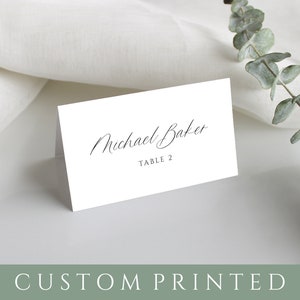 Printed Place Cards | Personalized Wedding Place Cards | Name Cards | Custom Printing for Place Cards | Simple Elegant Wedding Place Cards