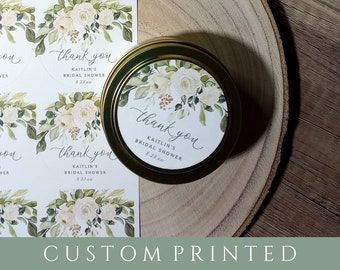 Floral Bridal Shower Stickers: Custom Thank You Labels, 2" Round