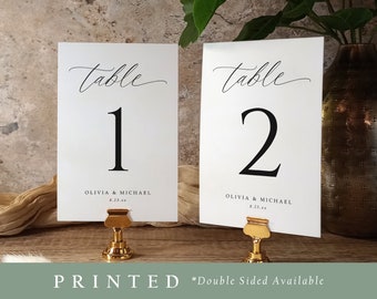 Printed Wedding Table Numbers: Elegant Modern Design