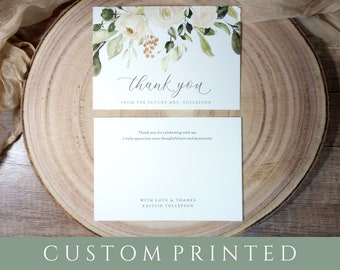 Personalized Floral Bridal Shower Thank You Cards