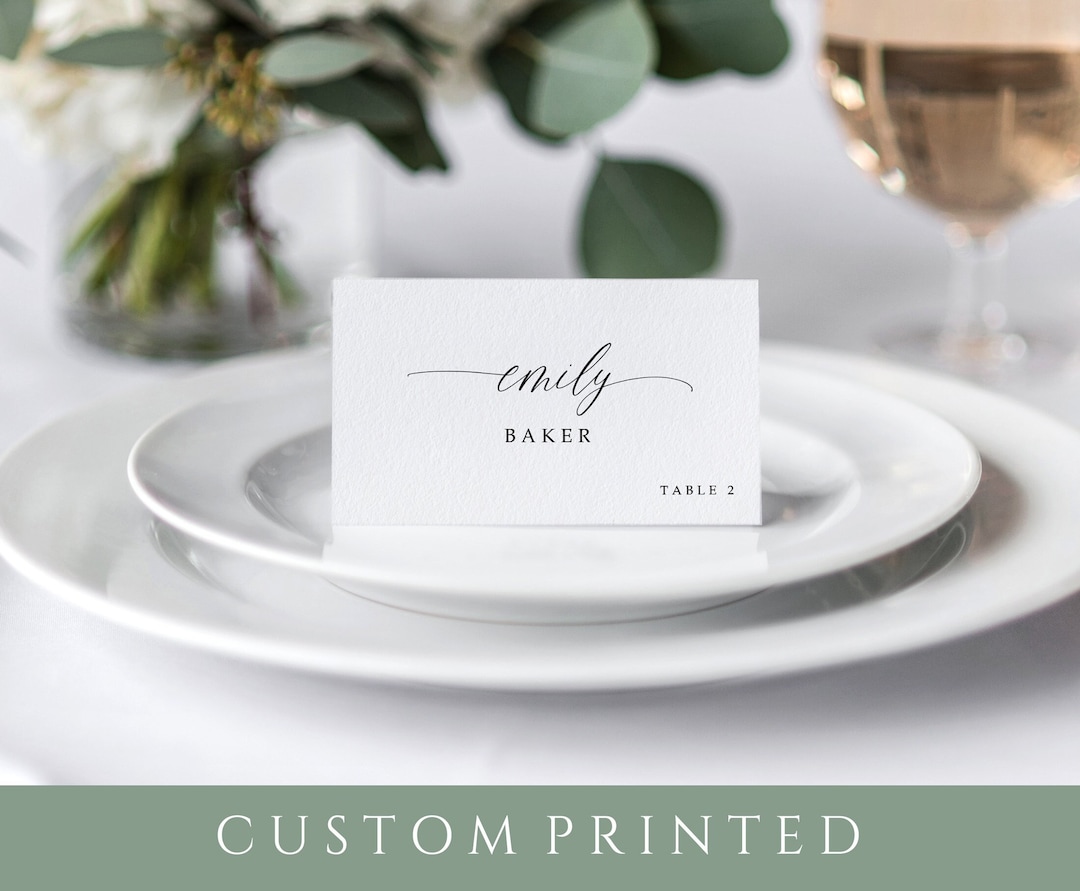 Printed Place Cards Place Cards for Wedding Wedding Name Tags Modern